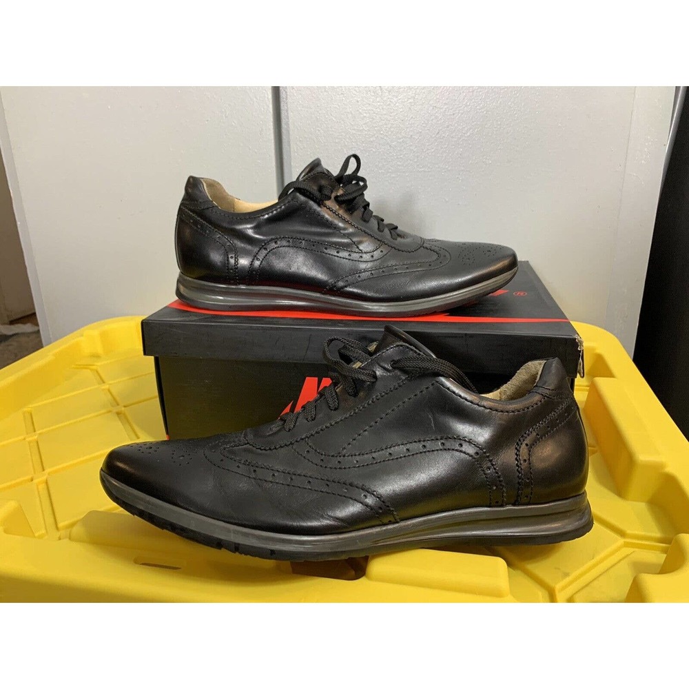 Men's Paul Frederick 6617 Wingtip Black Leather Shoes Sneakers Size 12M